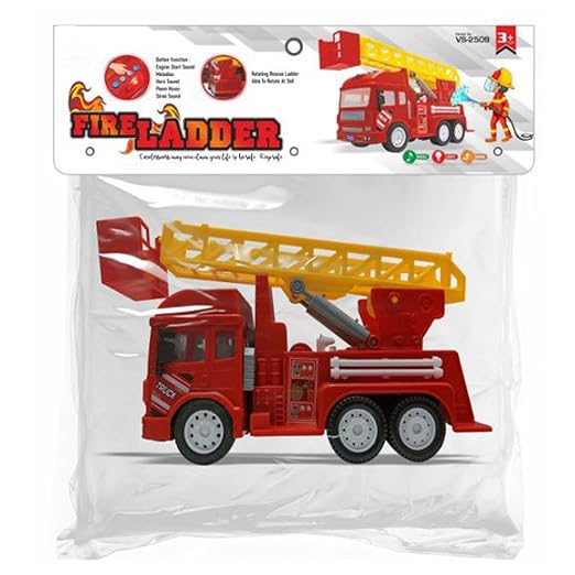 Fire Truck Toy – Pull-Back Vehicle with Lights & Siren Sounds – Rescue Play for Kids