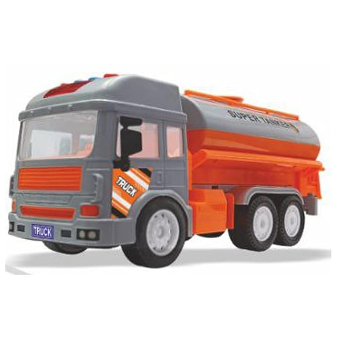 Super Tanker Truck Toy with Lights Sound and Pull Back Function Vehicle for Kids
