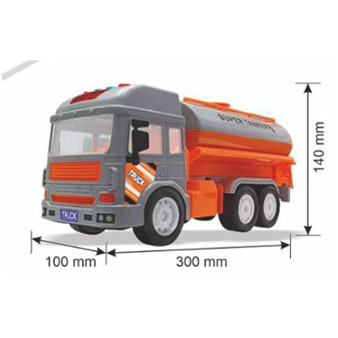 Super Tanker Truck Toy with Lights Sound and Pull Back Function Vehicle for Kids
