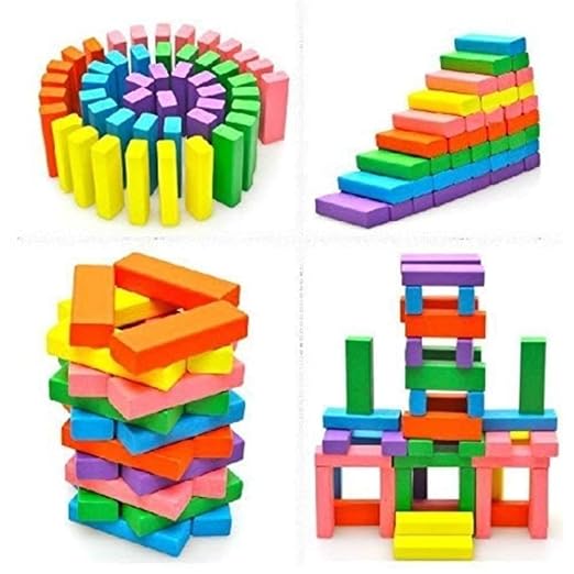 Colourful Wooden 54-Block Puzzle Game – Dice Play for Indoor or Outdoor Fun