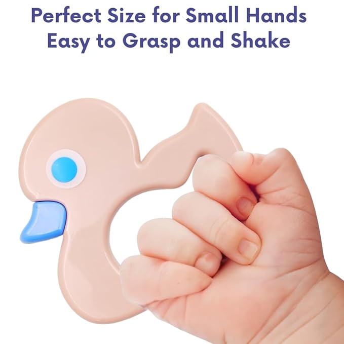 6-Pc Baby Rattle & Teether Set – Colourful Soft Sound Toys – BPA-Free Gift Pack