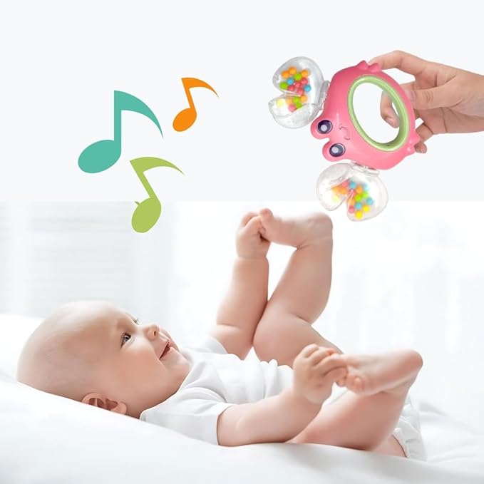 3-Pc Baby Rattle & Teether Set – Fun Sound & Colors – BPA-Free Newborn Gift