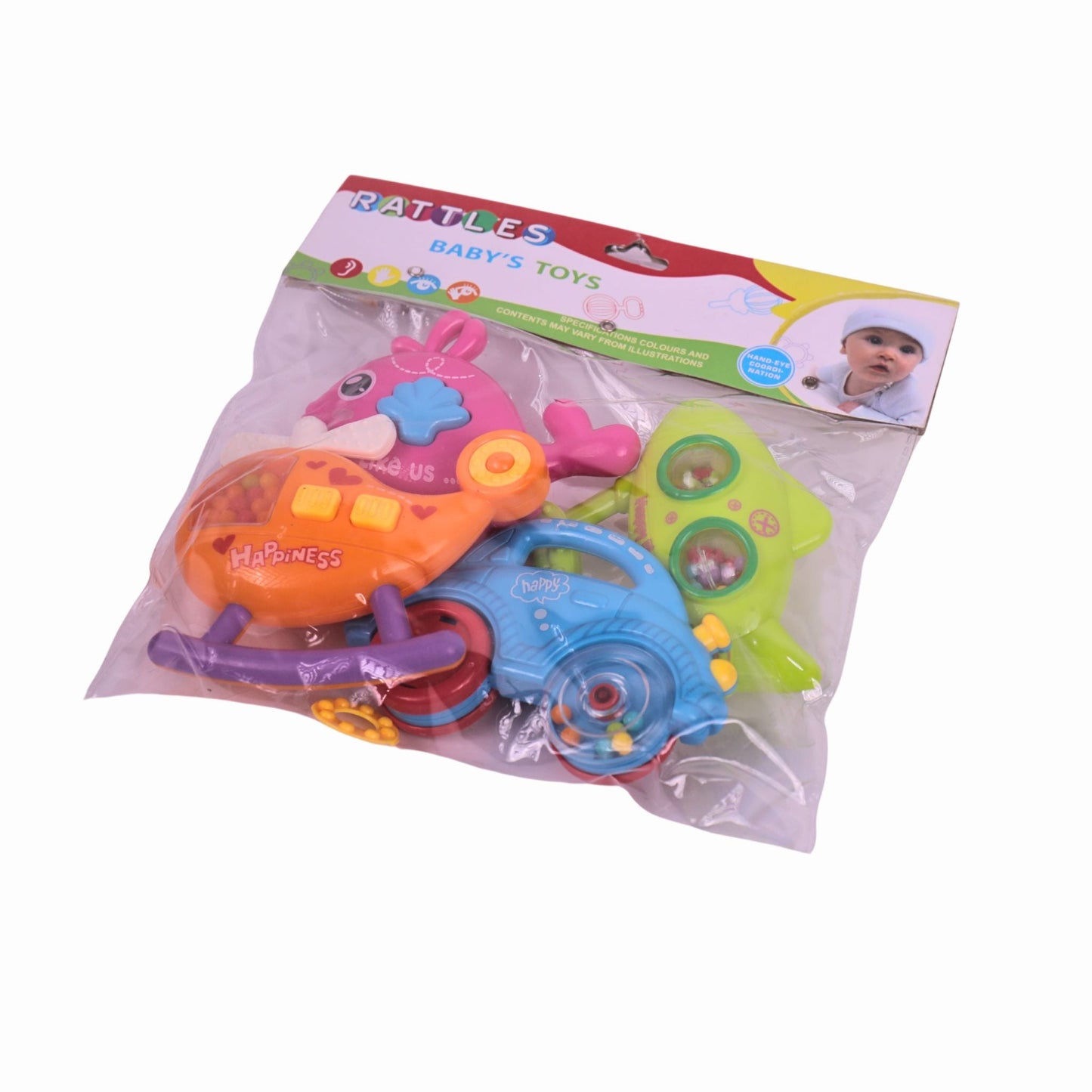 Infant Rattle Toy Set (4PCS) – Early Learning & Sensory Development