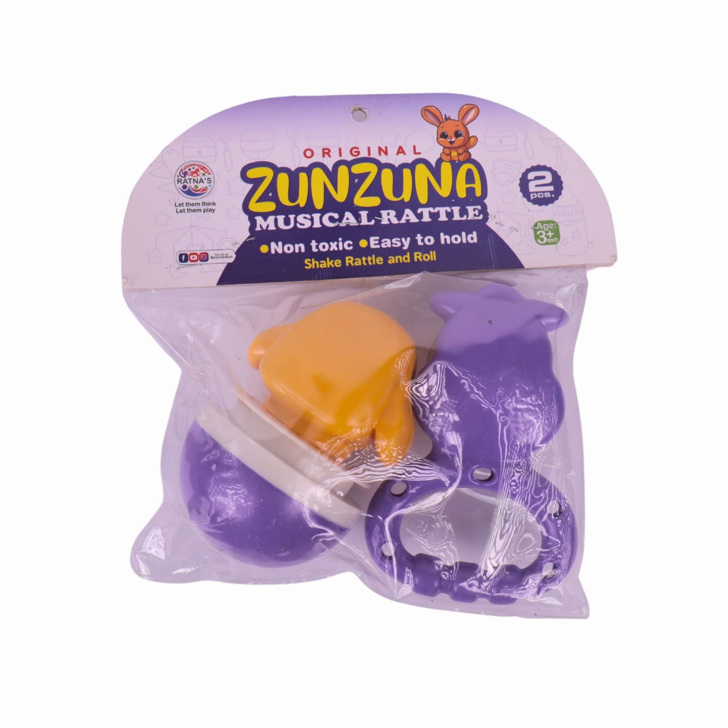 ZUNZUNA MUSICAL RATTLE PR – Colorful, Safe & Lightweight Baby Rattle with Gentle Sounds for Sensory and Motor Skill Development