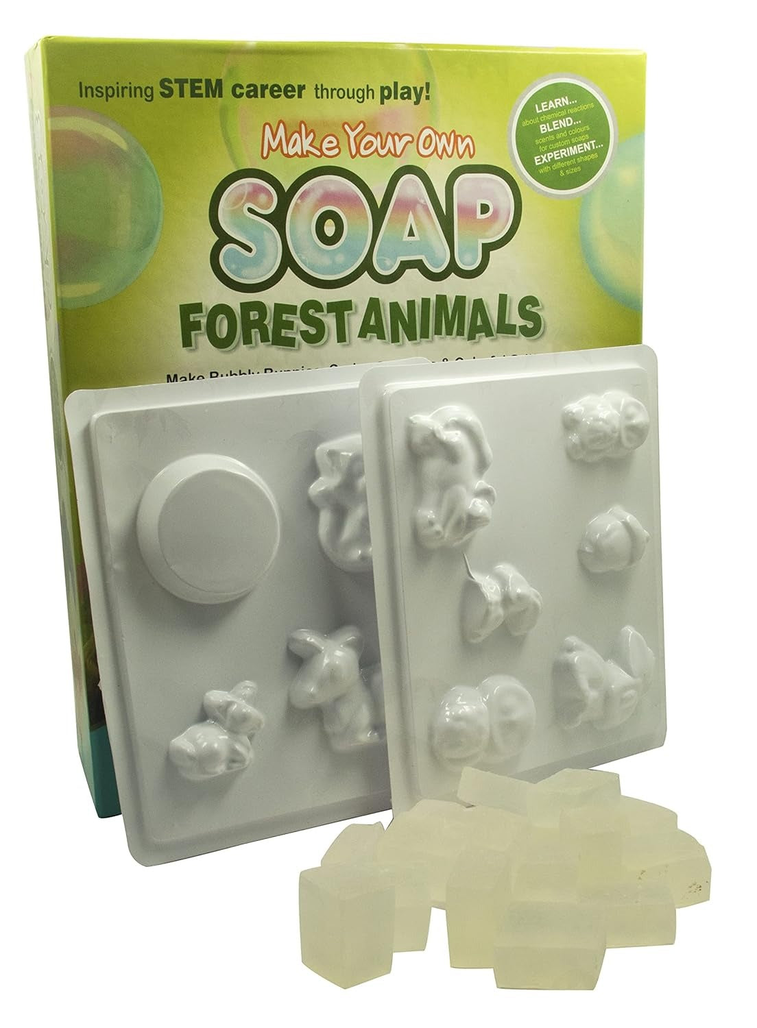 EKTA Make Your Own Soap (Forest Animals) Making Kit for 8 Years Kids Soap Making Game for Kids - Multi Color