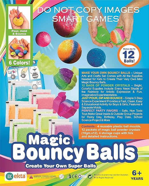 EKTA Magic Bouncy Balls- Multicolor