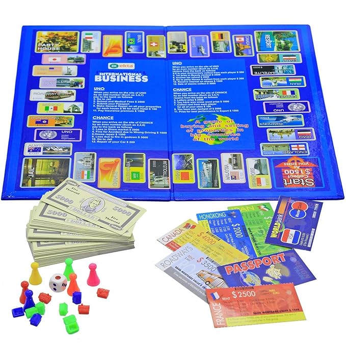 EKTA Plastic and Paper International Business Family Board Game (Multicolour)for-All Ages Big Kid