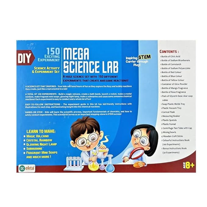 Ekta Mega Science Lab DIY Kit Featuring 150 Experiments
