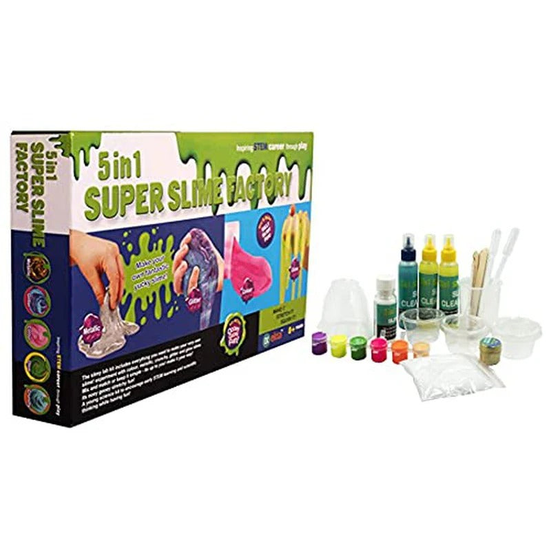 5 in 1 Super Slime Factory - Activity Kit for kids aged 8-14 years.