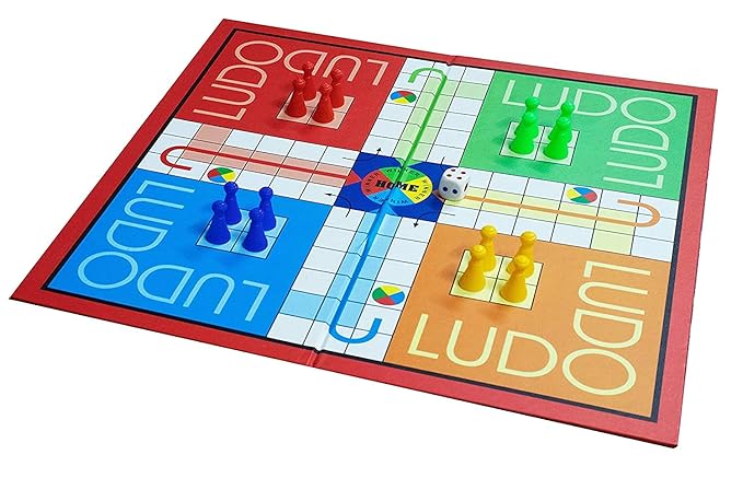 EKTA 4 in 1 Family Strategy Board Games Tambola Chess Ludo and Snakes & Ladders Educational Family Games Fun & Strategy Games Multicolor for 2 Years or Above