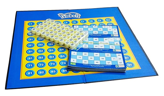 EKTA 4 in 1 Family Strategy Board Games Tambola Chess Ludo and Snakes & Ladders Educational Family Games Fun & Strategy Games Multicolor for 2 Years or Above