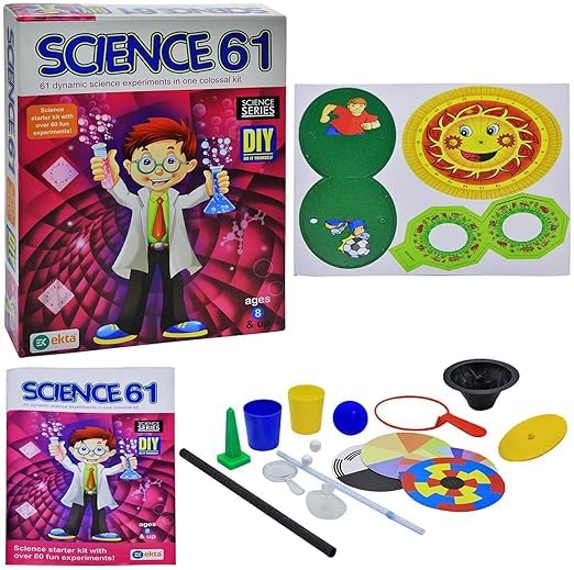 Science 61 DIY Lab Kit 61 Dynamic Science Experiments Ages 8 and Up