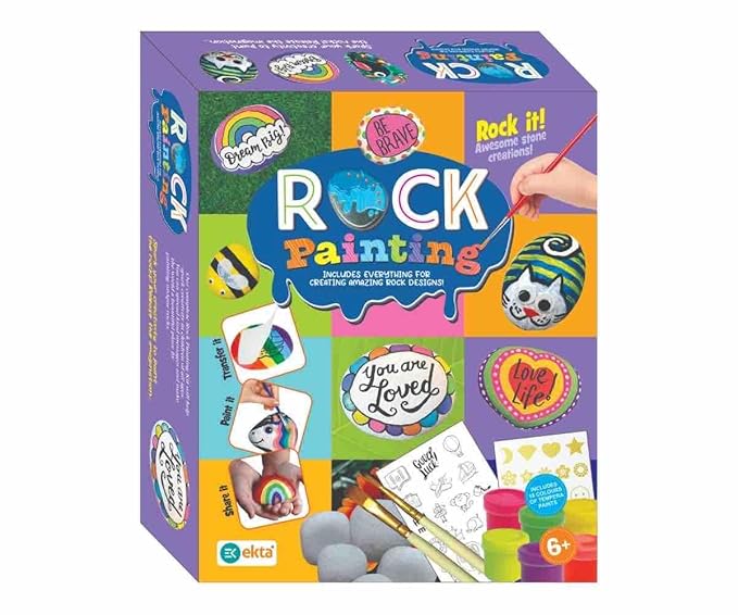 Generic DIY Rock Painting Set - Funny Interactive Stone Painting Kit - Educational Toy - Kids
