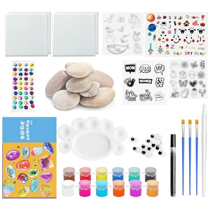 Generic DIY Rock Painting Set - Funny Interactive Stone Painting Kit - Educational Toy - Kids
