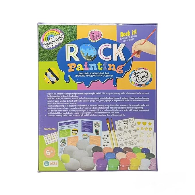Generic DIY Rock Painting Set - Funny Interactive Stone Painting Kit - Educational Toy - Kids