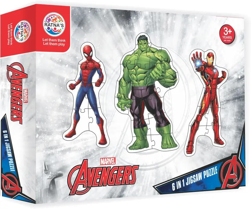 Ratnas Avengers 6 in 1 Jigsaw Puzzle Jigsaw Puzzle (72 Pieces)