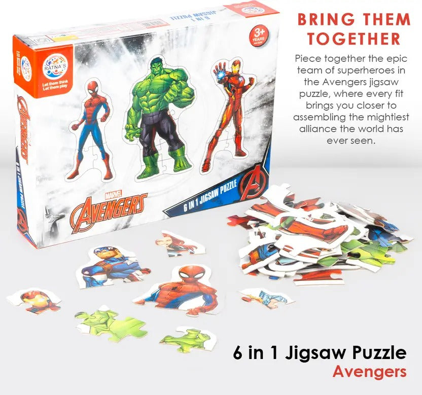 Ratnas Avengers 6 in 1 Jigsaw Puzzle Jigsaw Puzzle (72 Pieces)