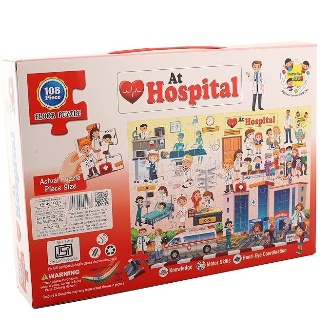 Innovative KIDS Floor Puzzle for 4 Age Kids(108 Piece) (at Hospital)
