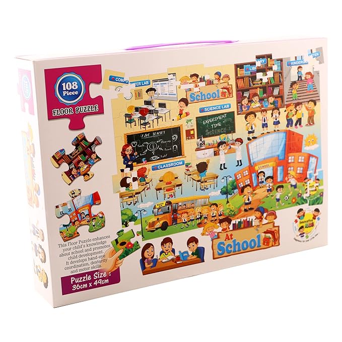 Innovative KIDS Floor Puzzle for 4 Age Kids(108 Piece) (at School)