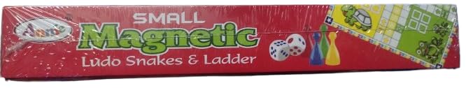 Magnetic Ludo & Snakes Ladder – Educational Family Board Game for Kids 8+ – Multi-Color