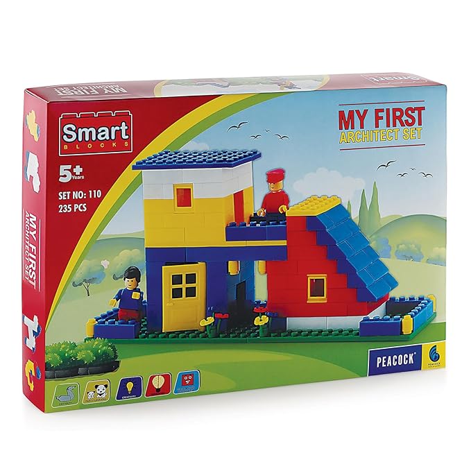 My First Architect – 235-Pc Building Bricks Puzzle Toy for Kids Ages 3–8