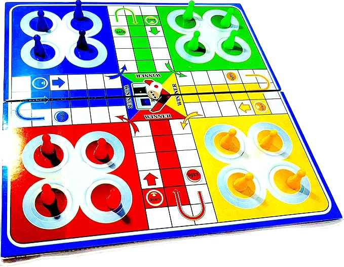Strategic Roll: Ultimate Ludo Adventure – Plastic Board Game for Family Fun