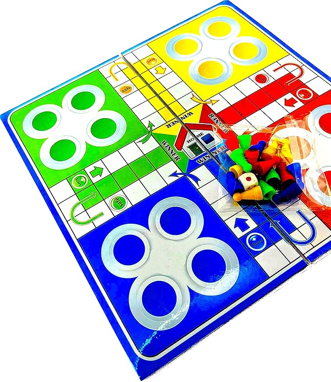 Strategic Roll: Ultimate Ludo Adventure – Plastic Board Game for Family Fun