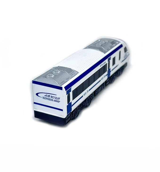 CENTY Nav Bharat Blue Express Pull Back Toy Train for 3Y Multi Colour