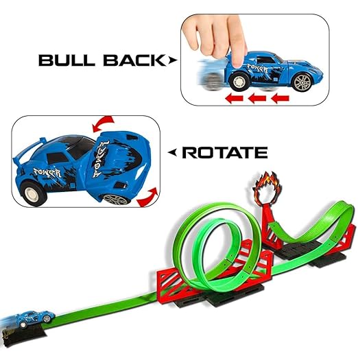 Track - Crazy 360 degree corkscrew loop track set for unlimited fun
