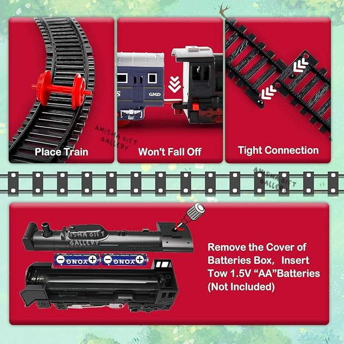 Indian Passenger Train Set – Battery Operated Tracks – Fun for Kids 3+