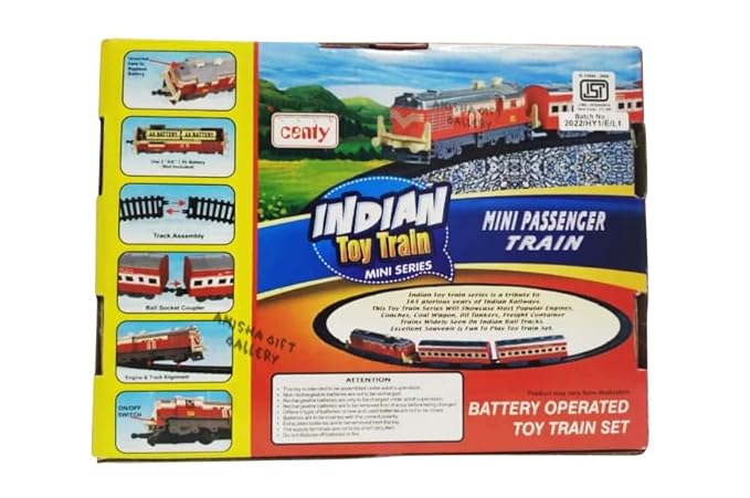 Indian Passenger Train Set – Battery Operated Tracks – Fun for Kids 3+