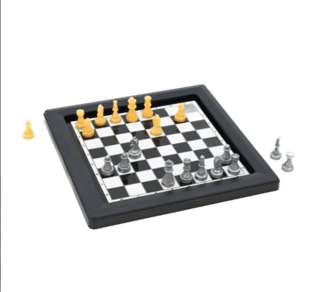 Silver & Gold Travel Magnetic Chess Set – Portable Board Game – Special Edition