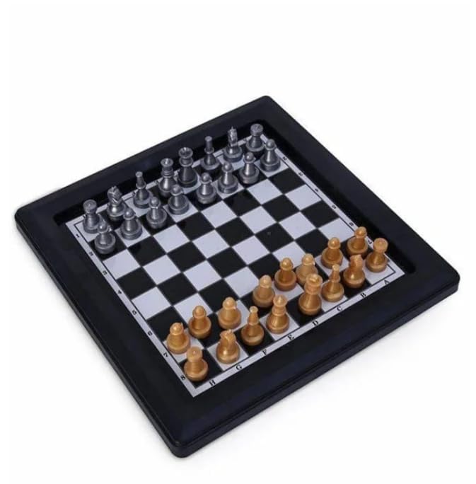 Silver & Gold Travel Magnetic Chess Set – Portable Board Game – Special Edition