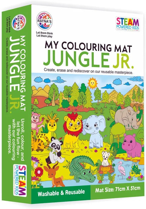 MY COLOURING MAT JUNGLE J – Color, Learn & Explore the Jungle!