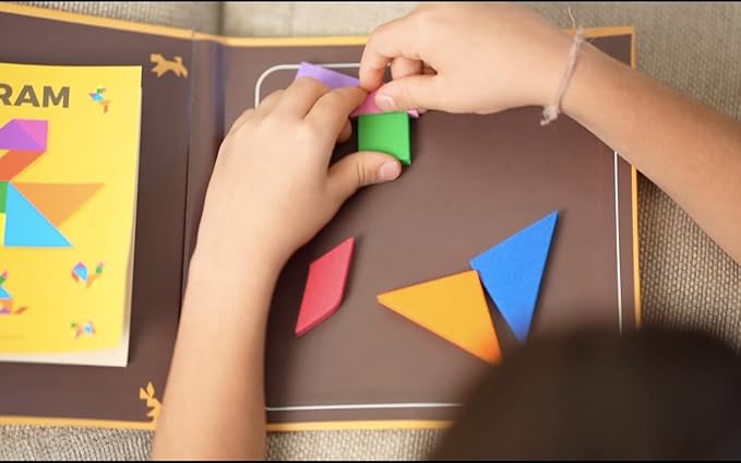 Magnetic Tangram Puzzle – Brain-Booster Educational Travel Toy for Kids 5+