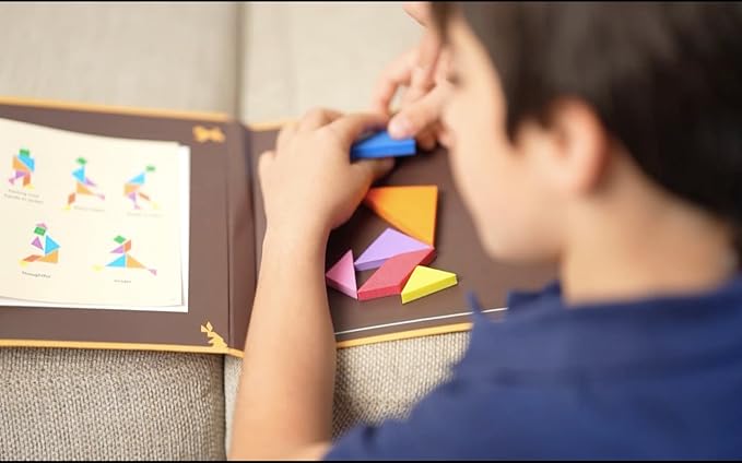 Magnetic Tangram Puzzle – Brain-Booster Educational Travel Toy for Kids 5+