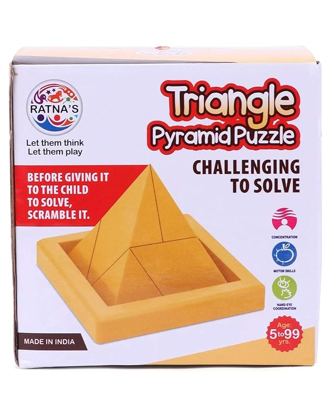 Ratna’s Multicolor Pyramid Puzzle – Brain-Boosting Fun Toy for Kids