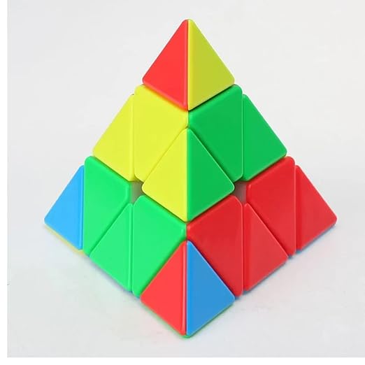 3x3 Stickerless Pyramid Cube – High Speed Triangle Puzzle for Kids & Adults
