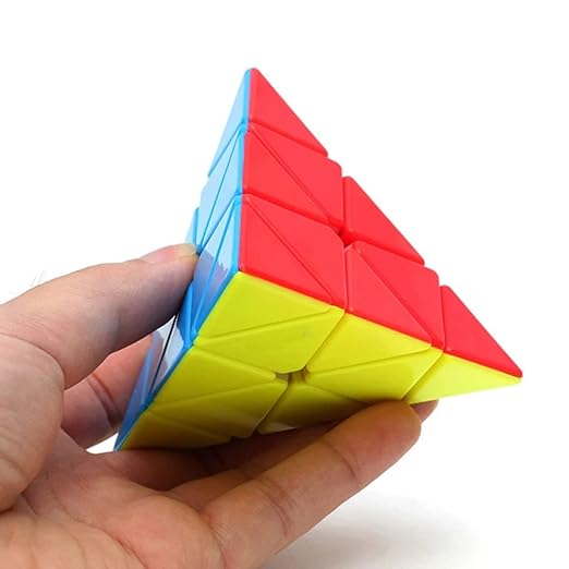 3x3 Stickerless Pyramid Cube – High Speed Triangle Puzzle for Kids & Adults