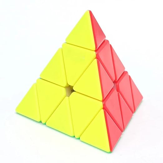 3x3 Stickerless Pyramid Cube – High Speed Triangle Puzzle for Kids & Adults