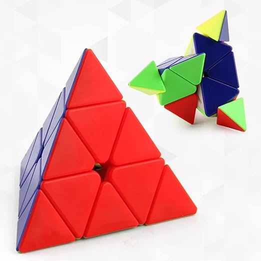 3x3 Stickerless Pyramid Cube – High Speed Triangle Puzzle for Kids & Adults