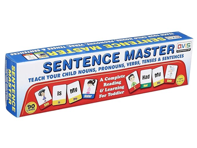 World Sentence Master – English Grammar Card Game for Toddlers 2+ – Language & Math Fun