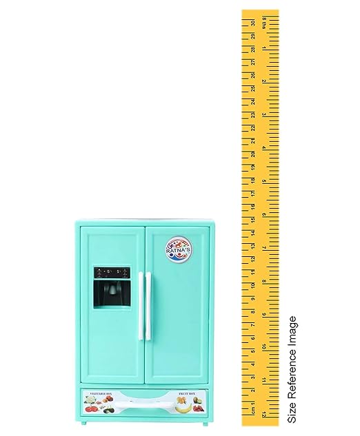 Ratna’s Plastic Mini Toy Refrigerator – Role Play Kitchen Appliance for Kids – Green