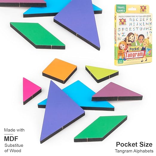 Pocket Tangram – 7-Pc Travel Puzzle Game for Kids – Pack of 10 Return Gifts