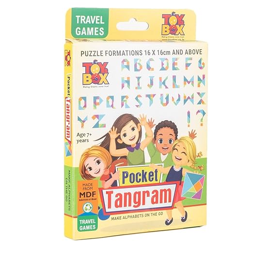 Pocket Tangram – 7-Pc Travel Puzzle Game for Kids – Pack of 10 Return Gifts