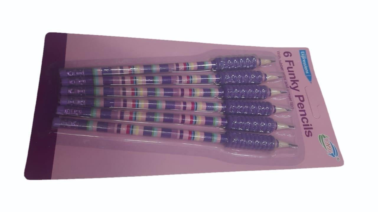 6 FUNKY PENCILS YRC – Brighten Up Your Pencil Case with Style and Fun