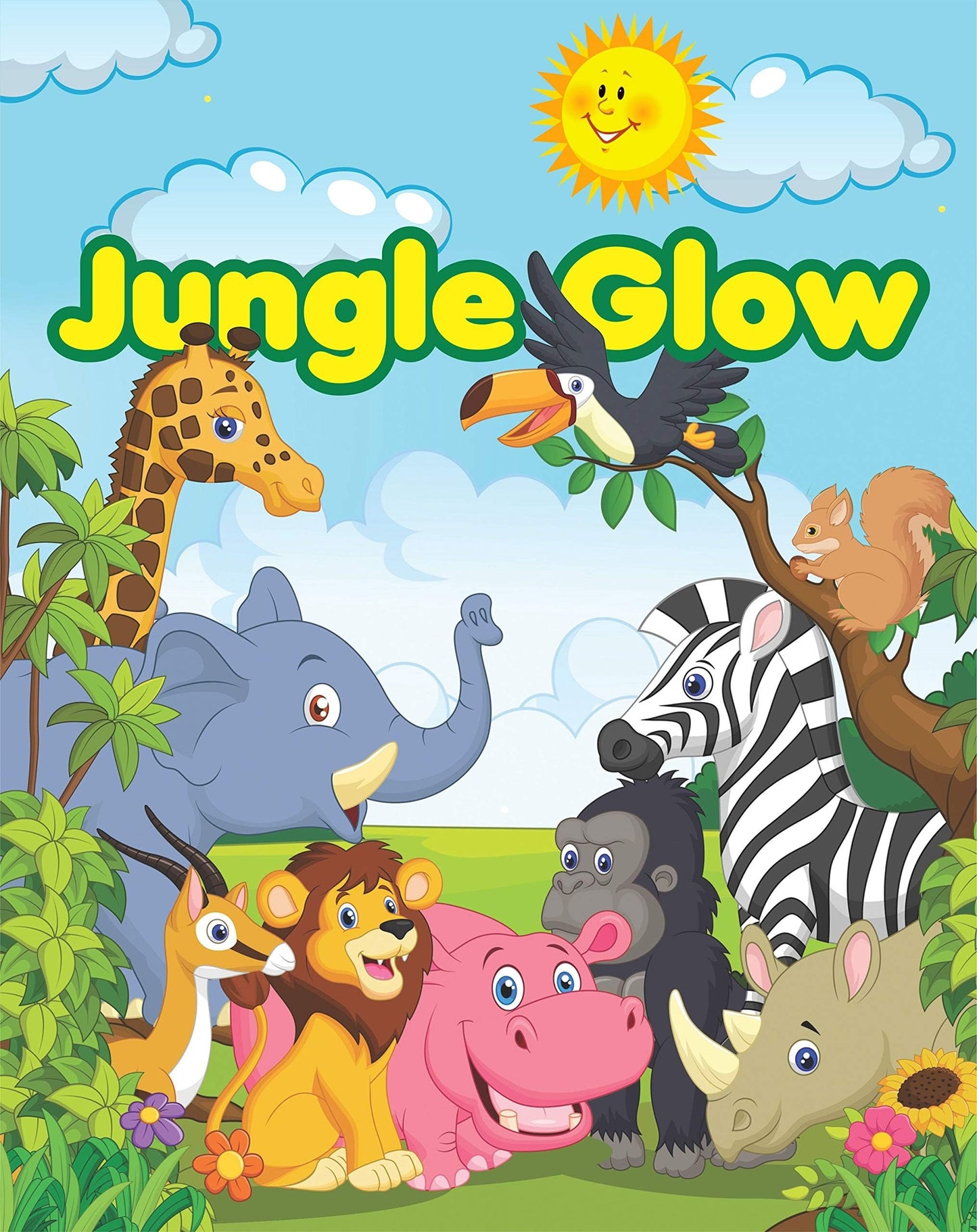 Jungle Theme Glow-in-the-Dark Wall Stickers – Night Décor – Pack of 4 Sheets