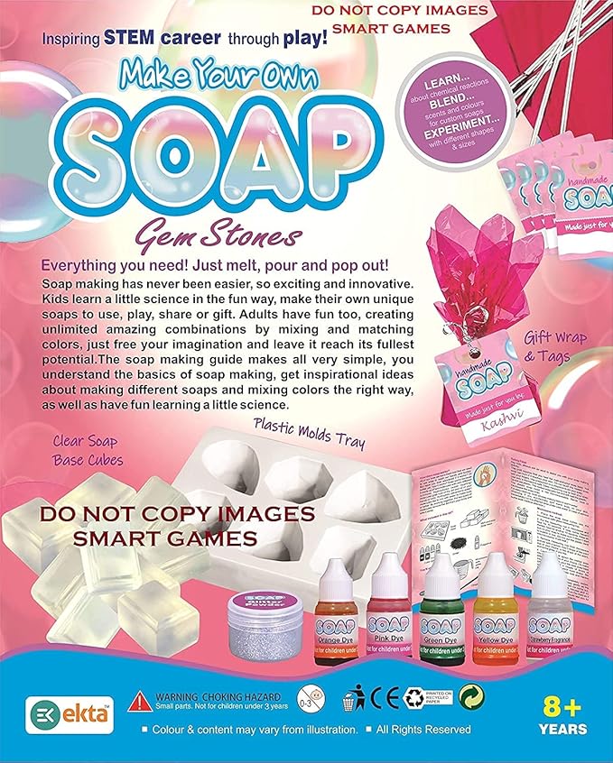 EKTA Make Your Own Soap Gem Stones - Multi Color