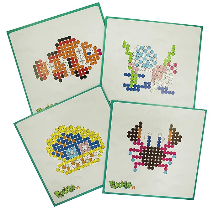 EKTA - Pixels Pixels Make SEA Creatures Over a pegboard Using Over 2000 Beads Spread Across 12 Different Colors Material - Plastic (SEA Creatures)
