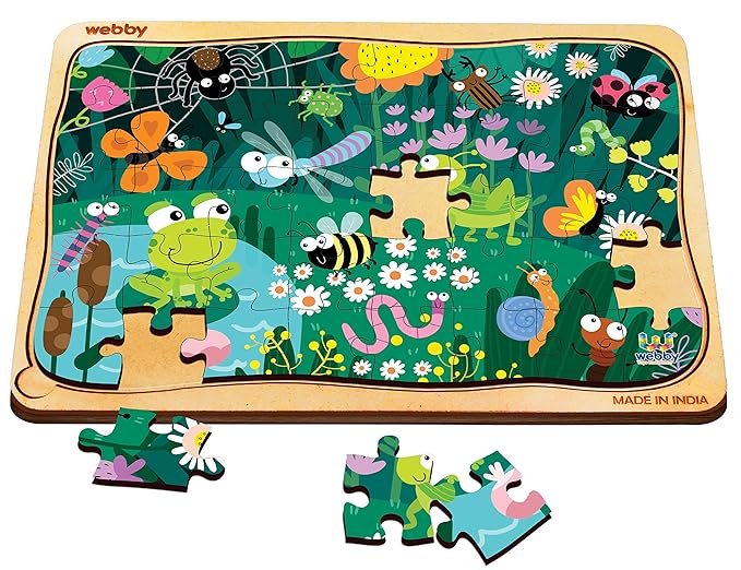 Webby Amazing Bugs Wooden Jigsaw Puzzle 40Pcs